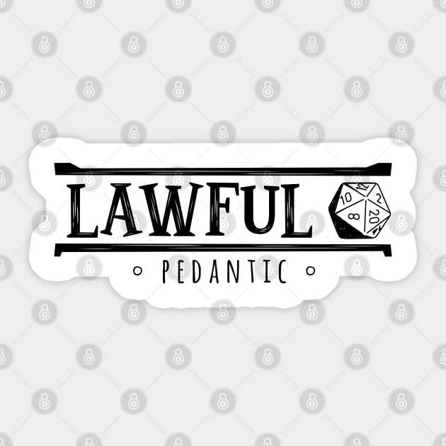 Lawful Pedantic Sticker by The Digital Monk